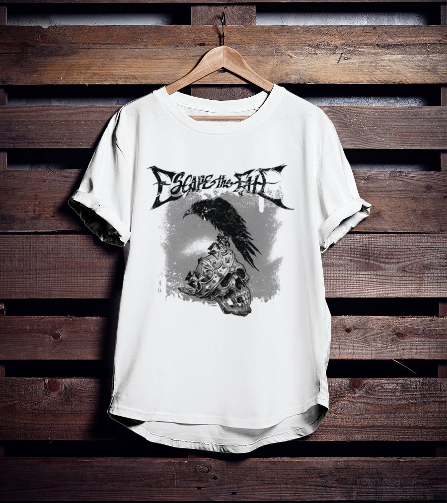 Escape The Fate Skull Crown Raven Post Hardcore T-Shirt