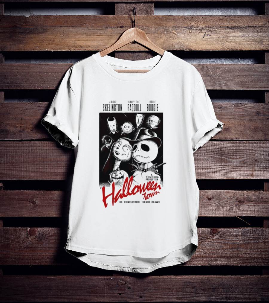 Halloween Town Jack Skellington Sally The Ragdoll Oogie Boogie Dr. Finkelstein Sandy Claws T-Shirt