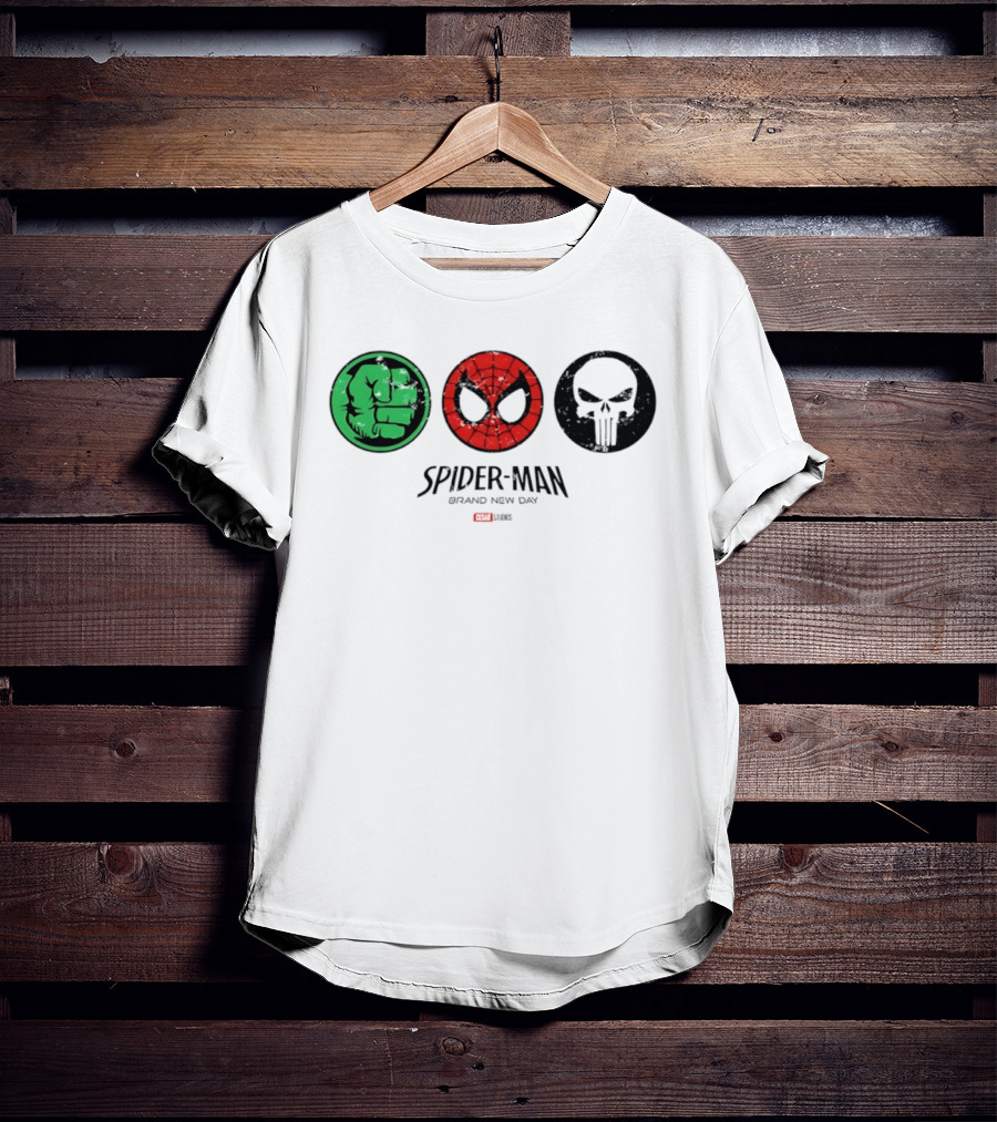 Hulk Spider Man Punisher Marvel Brand New Day T-Shirt