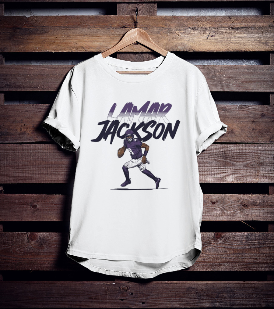 Lamar Jackson 8 Baltimore Ravens Football 2026 T-Shirt