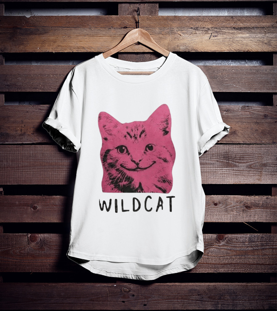 Wildcat Pink Cat Feline Animal T-Shirt