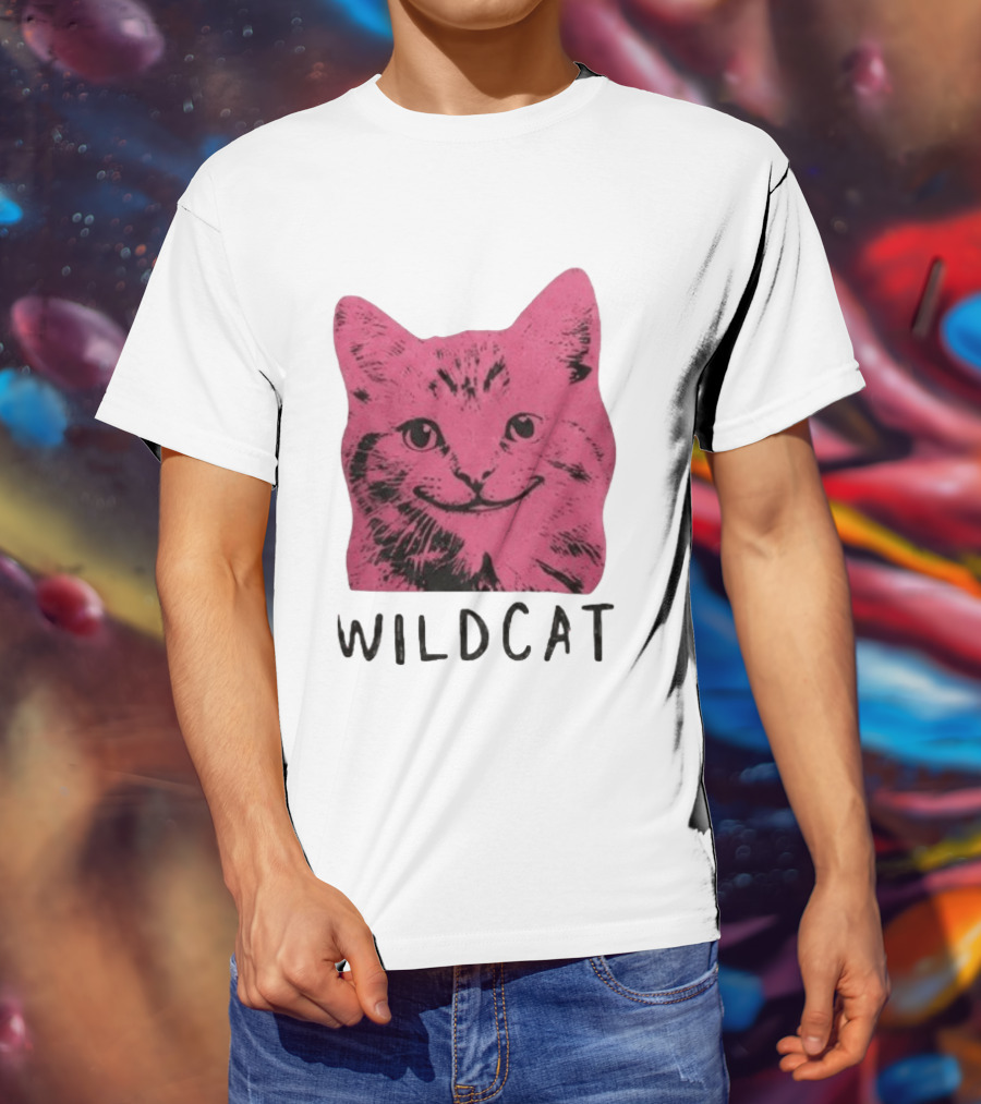 Wildcat Pink Cat Feline Animal T-Shirt