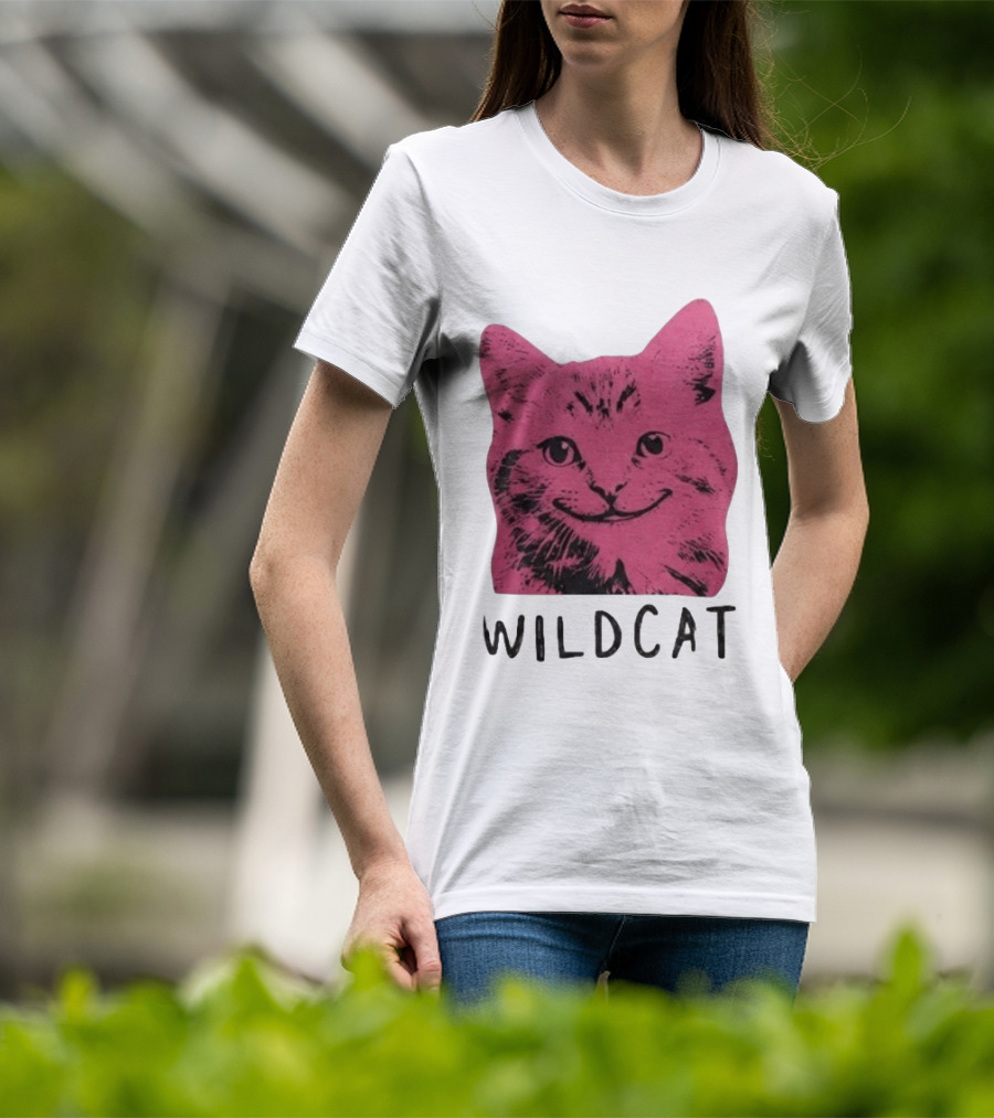 Wildcat Pink Cat Feline Animal T-Shirt