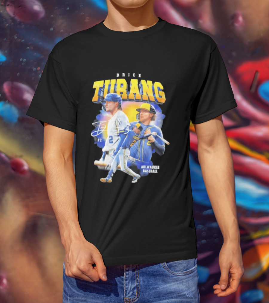 Brice Turang Milwaukee Brewers Baseball #2 T-Shirt