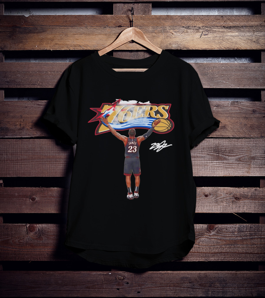 Philadelphia Sixers 76ers LeBron James Crossover Chalk Toss T-Shirt