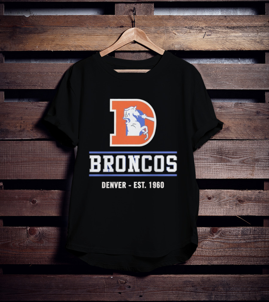 Denver Broncos D Logo Vintage Est 1960 Retro Team Spirit T-Shirt