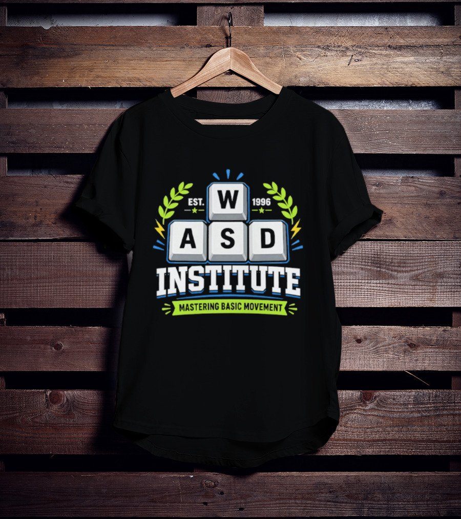 WASD Institute Est 1996 Mastering Basic Movement Keyboard Keys T-Shirt