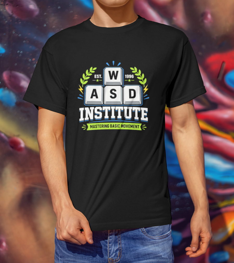 WASD Institute Est 1996 Mastering Basic Movement Keyboard Keys T-Shirt