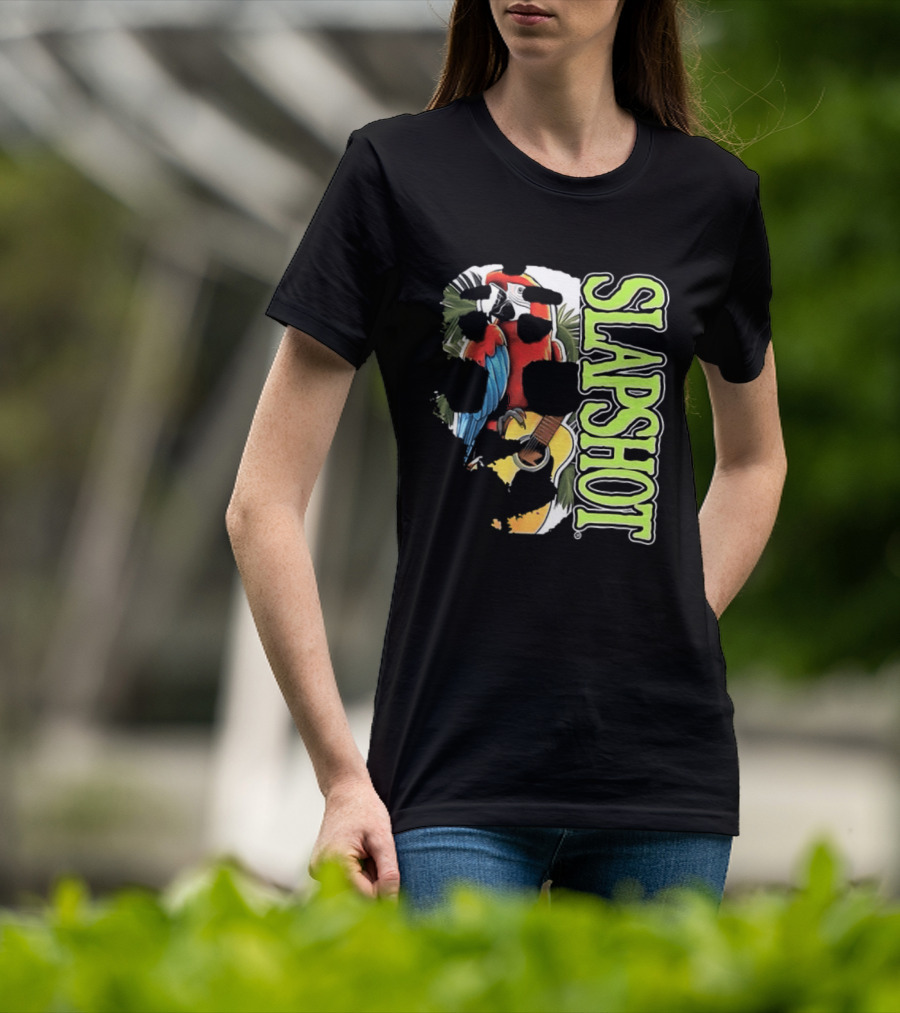 SLAPSHOT Parrot Wasting Away Boston Massachusetts 1985 2026 Two Sided T-Shirt