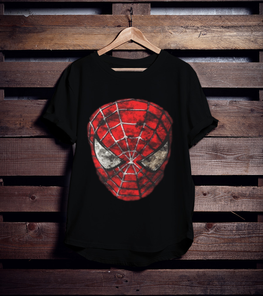 Spider Man 2 With Great Power Comes Great Responsibility Two Sided Iconic Mask T-Shirt