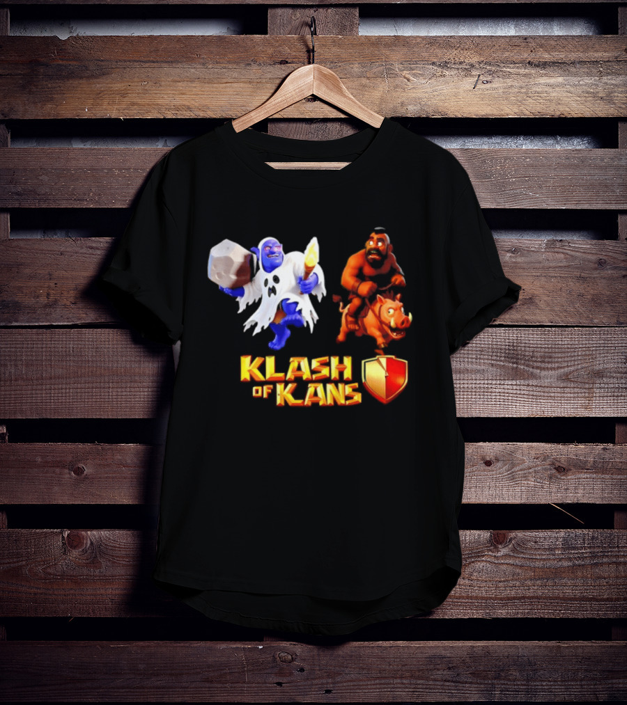Klash Of Kans Clash Of Clans Mobile Game Barbarian Giant Characters T-Shirt