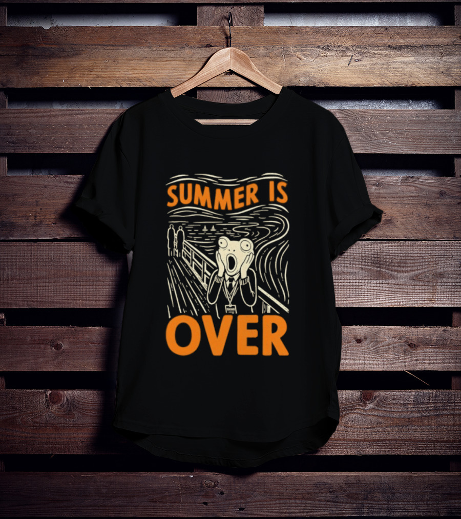 Summer Is Over Frog The Scream Teacher Art Print T-Shirt