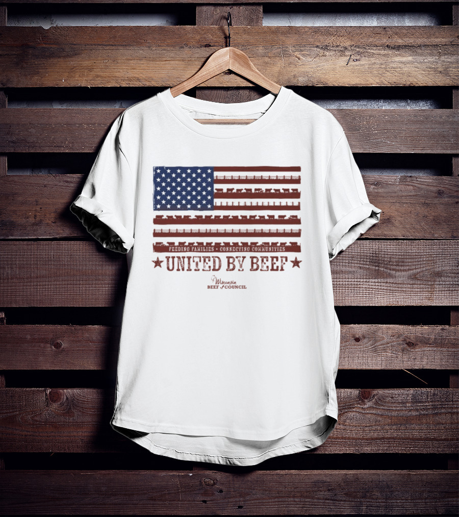 United By Beef Minnesota Beef Council American Flag Stars And Stripes T-Shirt
