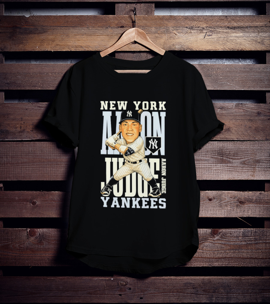 New York Yankees Aaron Judge Baseball Caricature Yankees T-Shirt