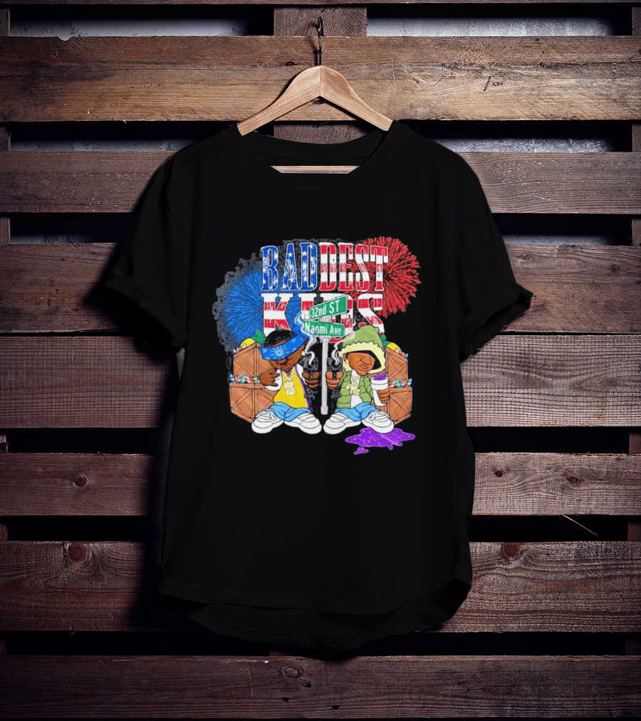 Baddest Kids 32nd St Naomi Ave Streetwear Adam22 Jaden Newman T-Shirt