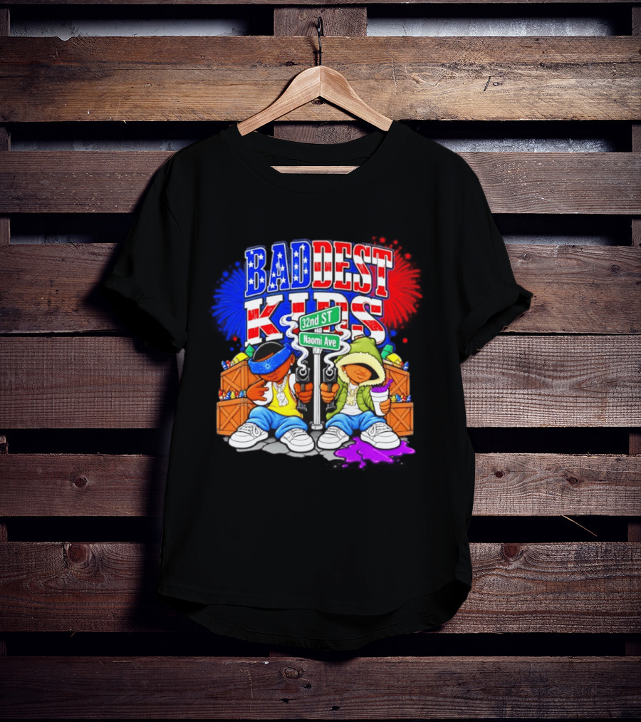 Baddest Kids 32nd St Naomi Ave Streetwear T-Shirt
