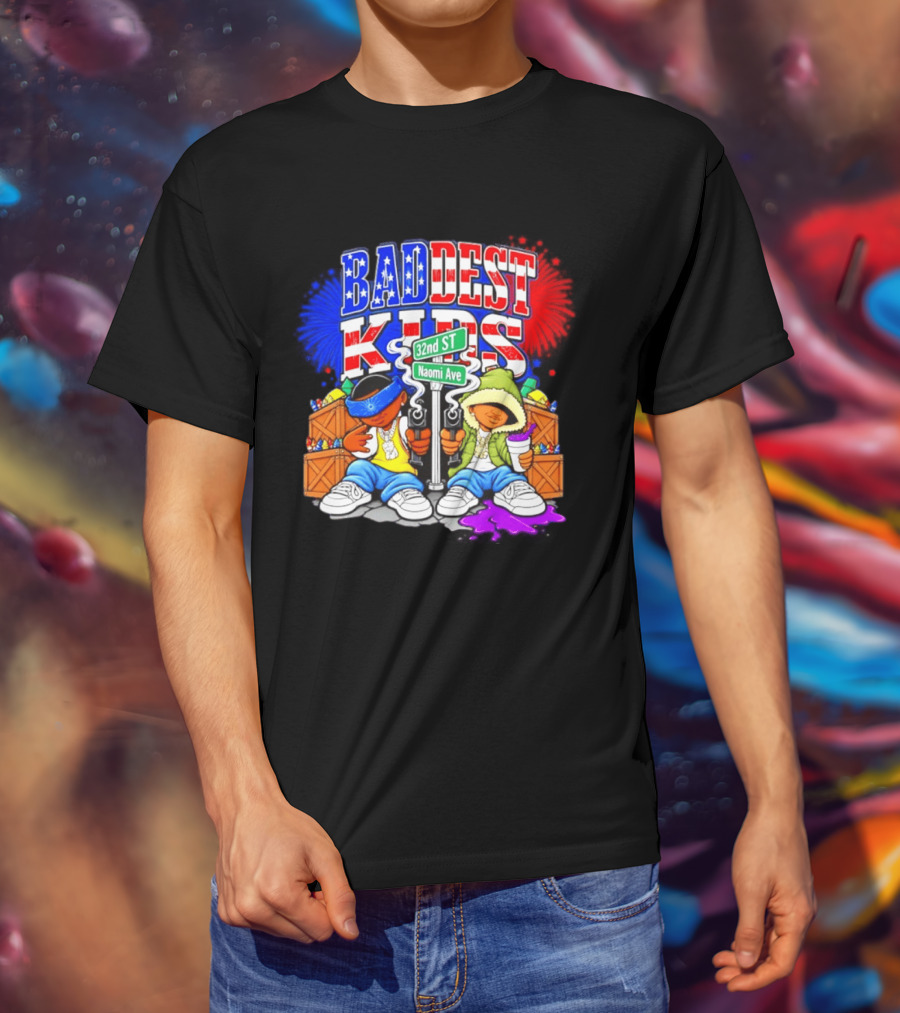 Baddest Kids 32nd St Naomi Ave Streetwear T-Shirt