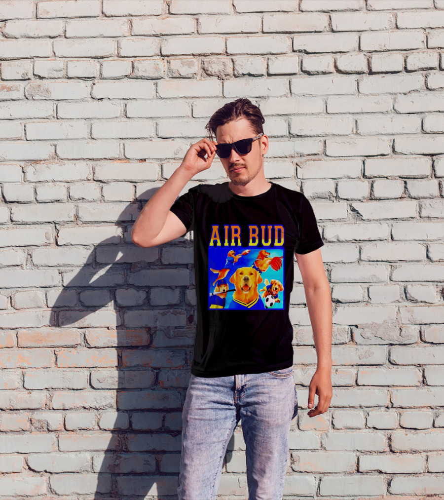 Air Bud Golden Retriever Basketball Football Soccer Sports Collage T-Shirt