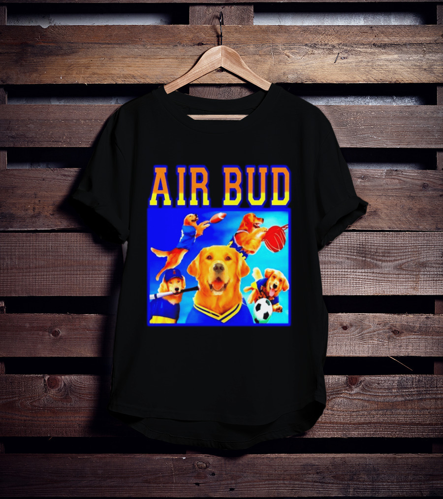 Air Bud Golden Retriever Basketball Football Soccer Sports Collage T-Shirt
