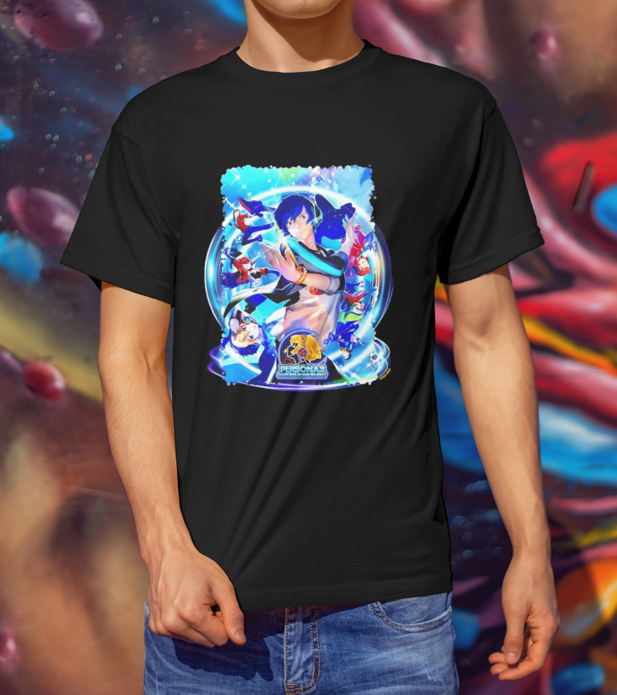 Persona 3 Dancing In Moonlight ATLUS Colorful Character Collage T-Shirt