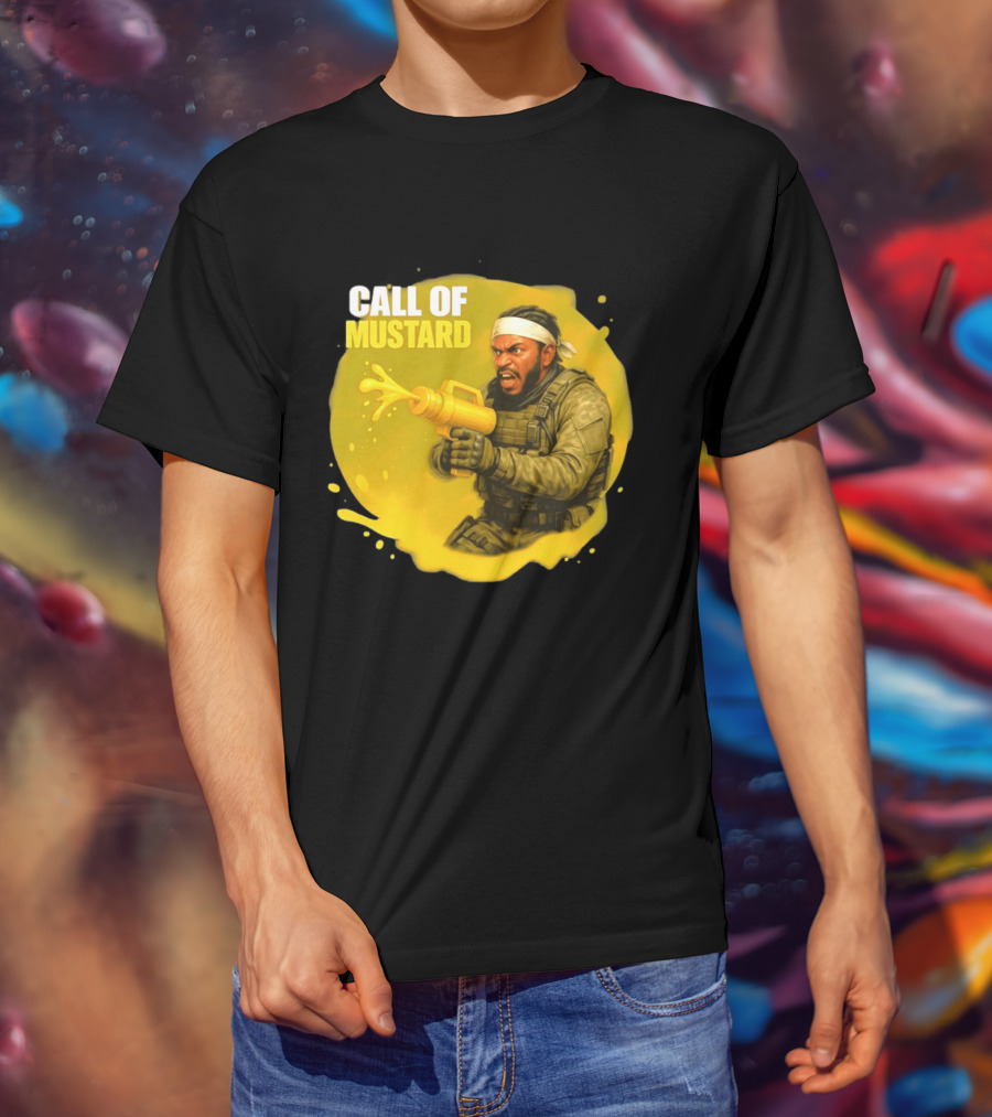 Call Of Mustard Diddy Funny Parody Combat Splash T-Shirt