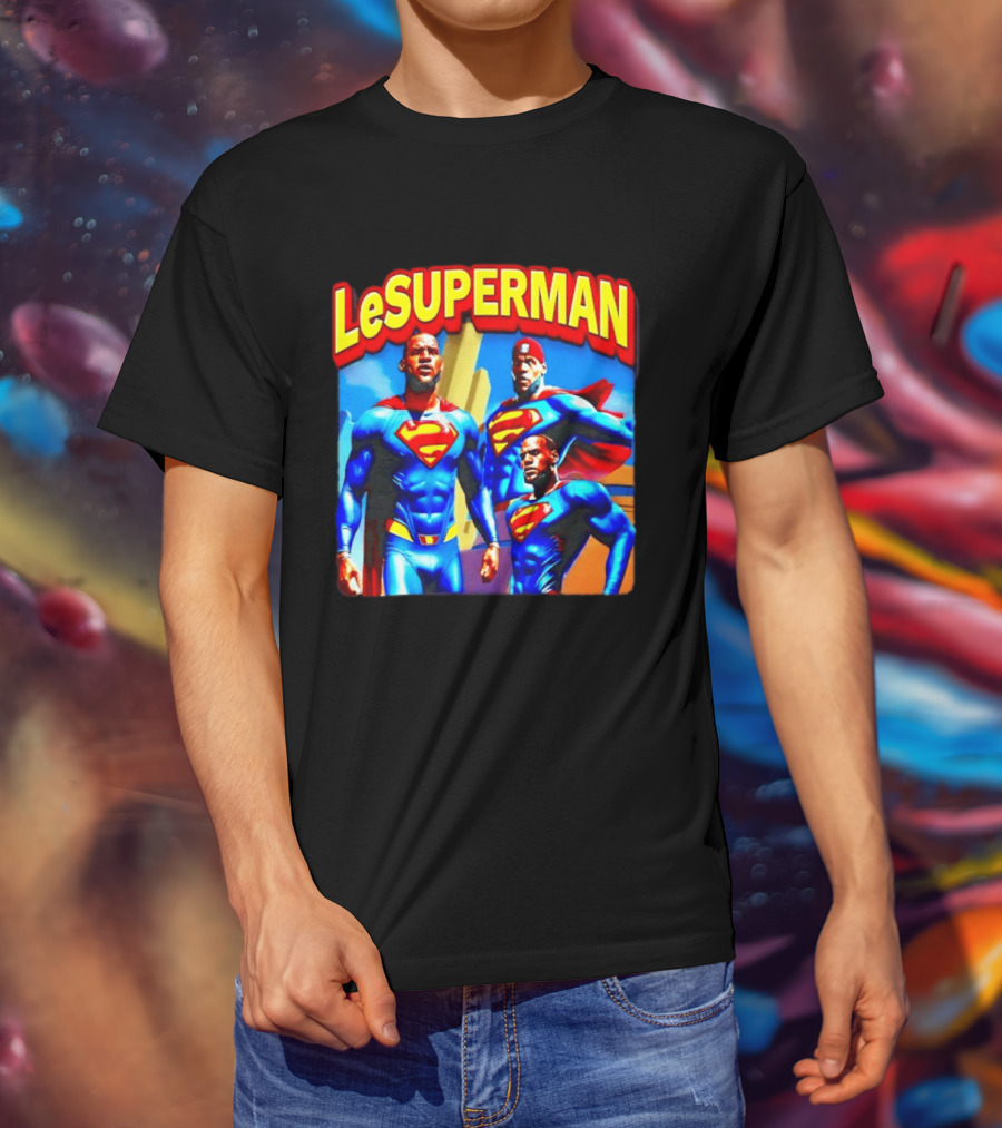 LeBron James LeSuperman Philadelphia 76ers Superhero T-Shirt