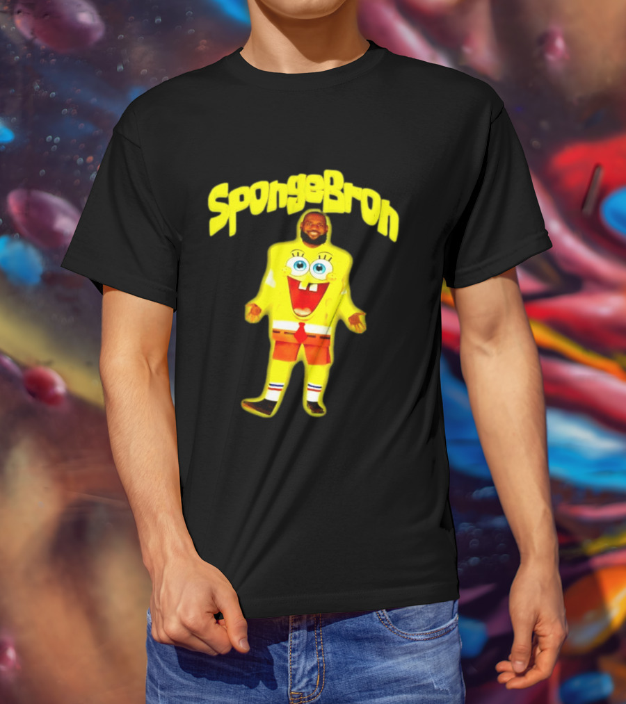 SpongeBron LeBron James Los Angeles Lakers T-Shirt