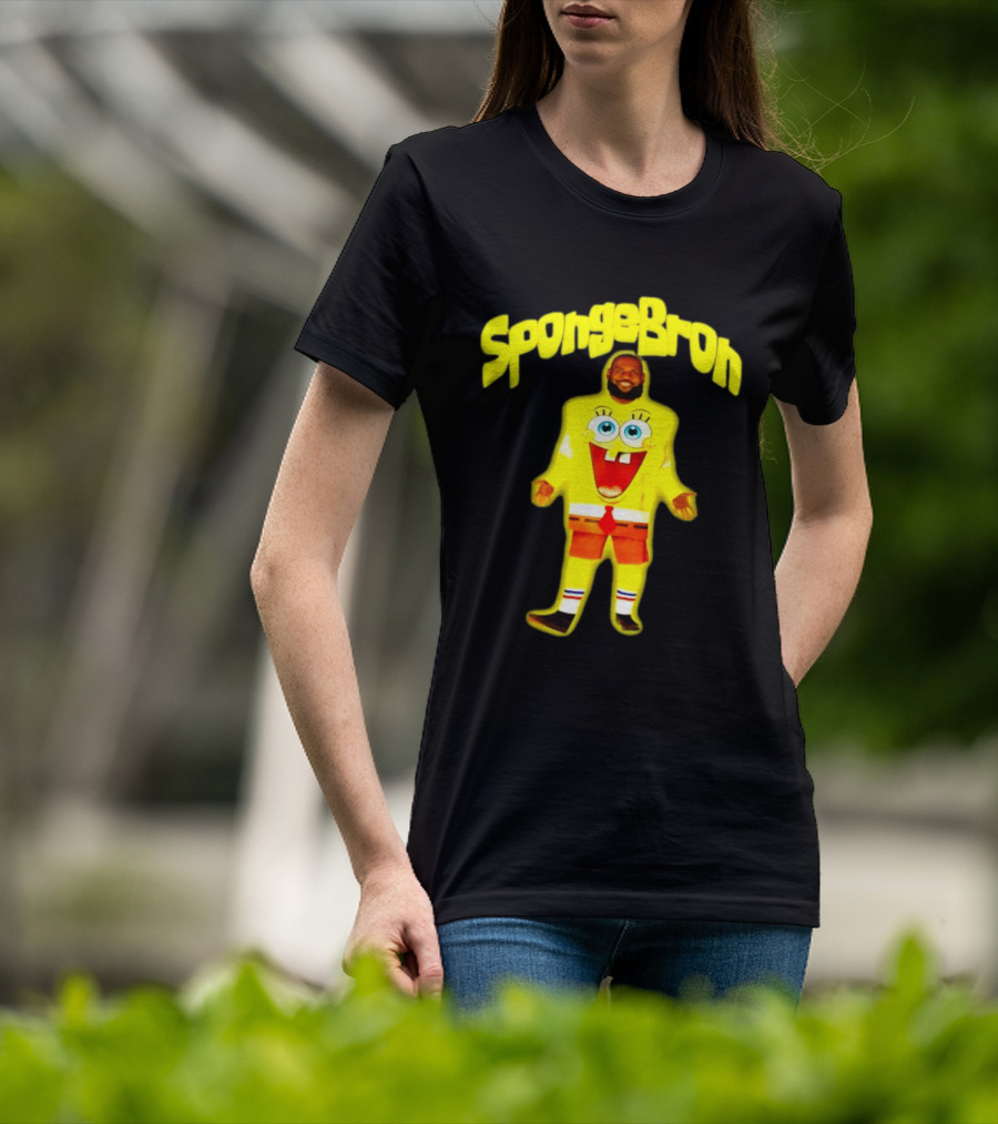 SpongeBron LeBron James Los Angeles Lakers T-Shirt