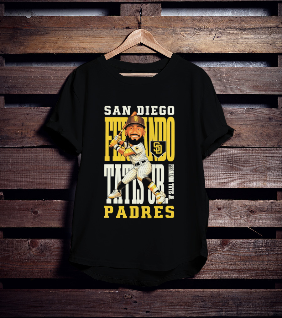 San Diego Padres Fernando Tatis Jr. Baseball Caricature SD Padres T-Shirt