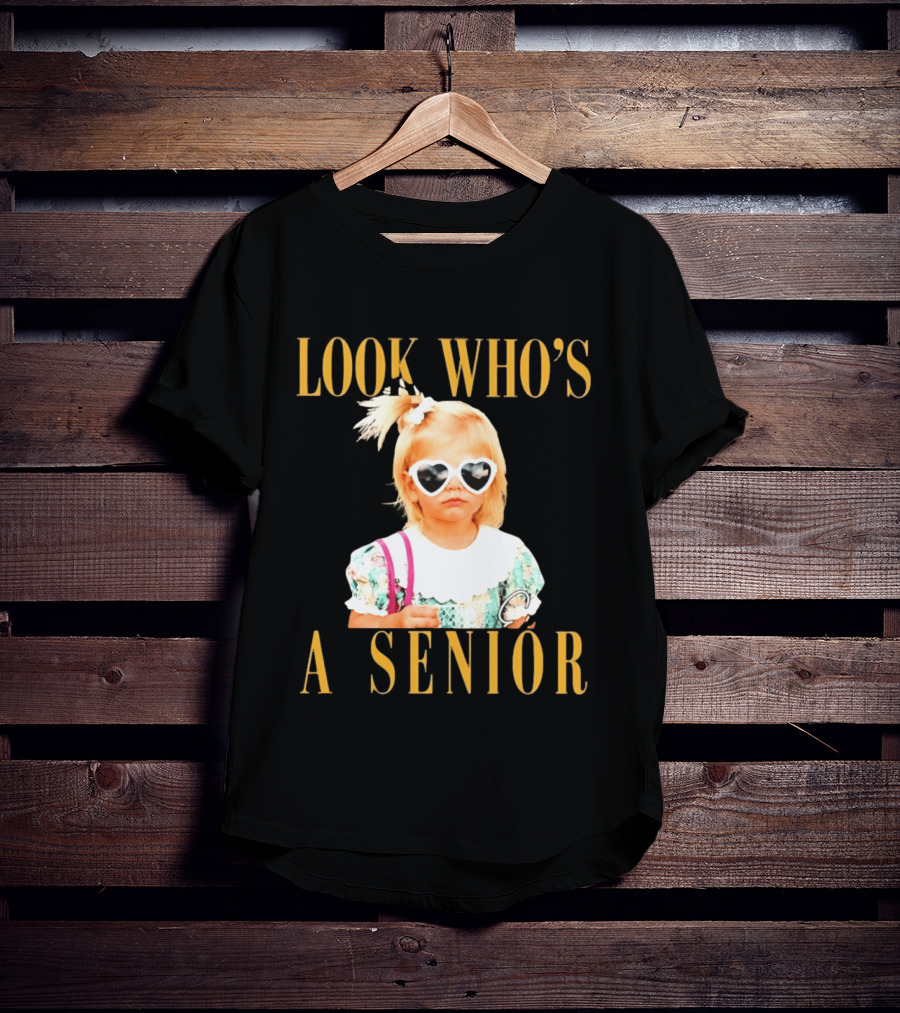 Look Who's A Senior Heart Sunglasses Little Girl Senior Graduation T-Shirt