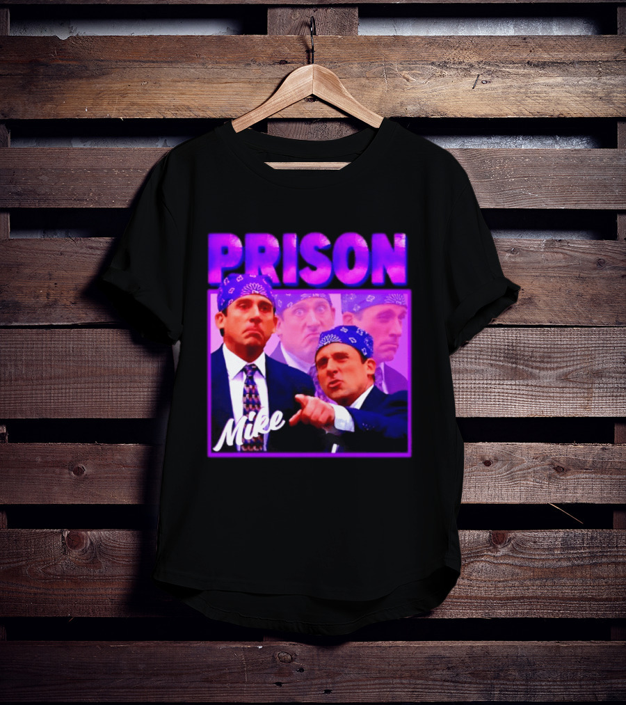 Prison Mike The Office Steve Carell Michael Scott Bandana Suit T-Shirt