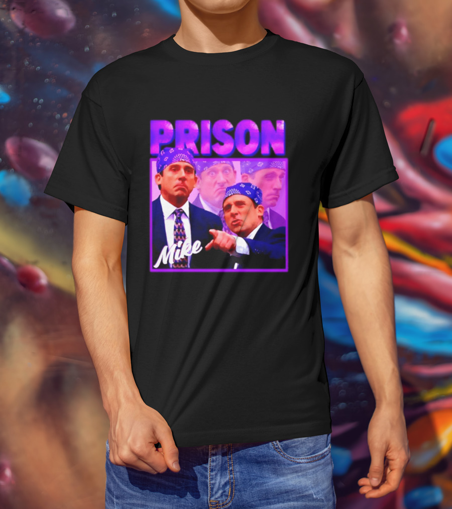 Prison Mike The Office Steve Carell Michael Scott Bandana Suit T-Shirt