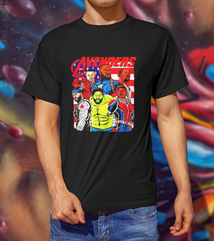 Avengers Basketball Superstars LeBron James Stephen Curry Kevin Durant Anthony Davis Hulk Ant Man T-Shirt