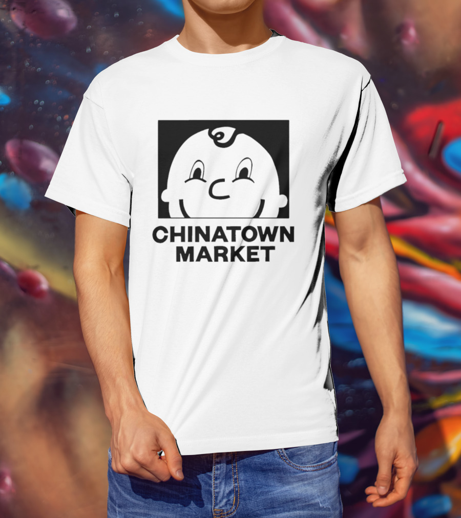 Chinatown Market Smiley Face Retro Cartoon T-Shirt
