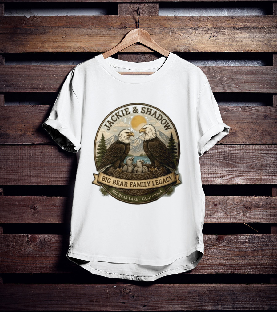 Jackie & Shadow Big Bear Family Legacy Big Bear Lake California Bald Eagles T-Shirt
