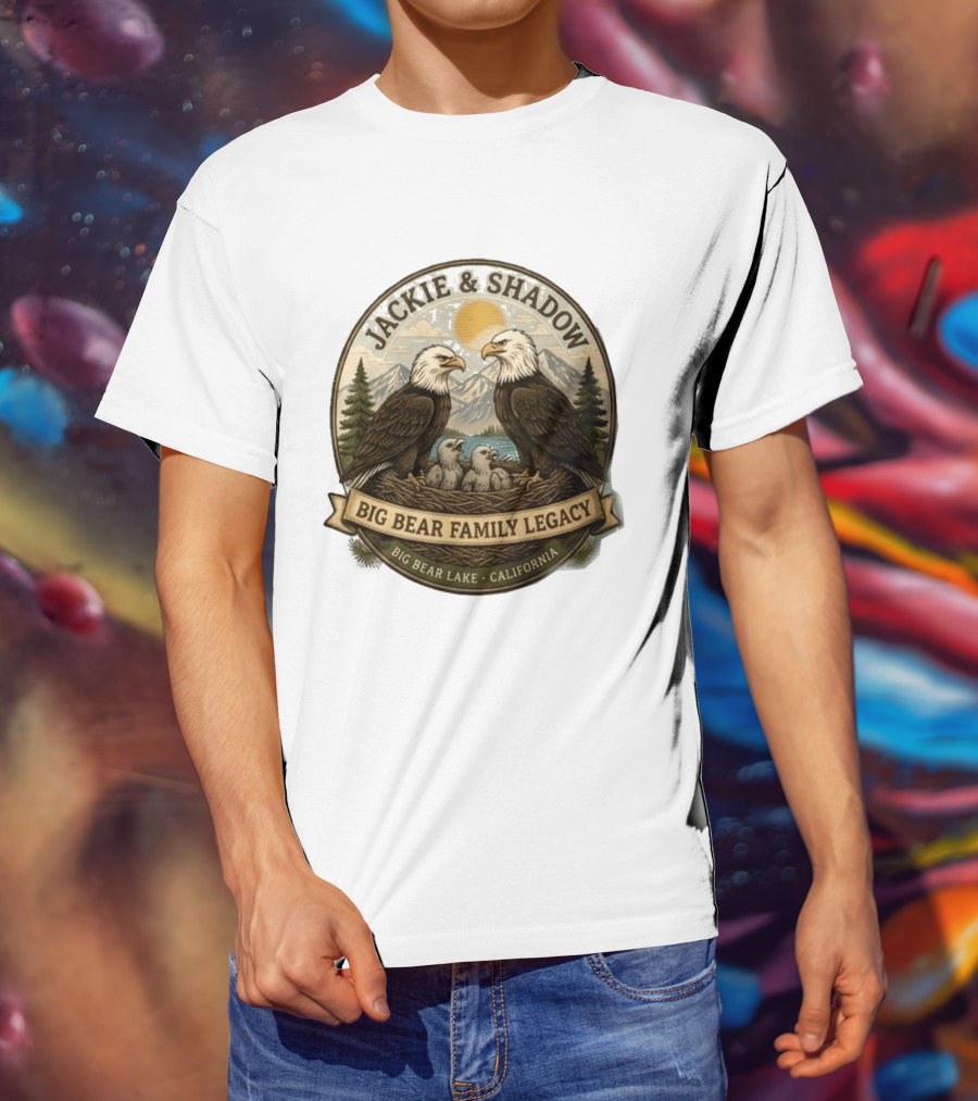 Jackie & Shadow Big Bear Family Legacy Big Bear Lake California Bald Eagles T-Shirt