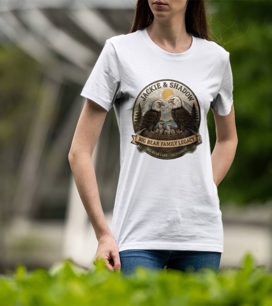 Jackie & Shadow Big Bear Family Legacy Big Bear Lake California Bald Eagles T-Shirt