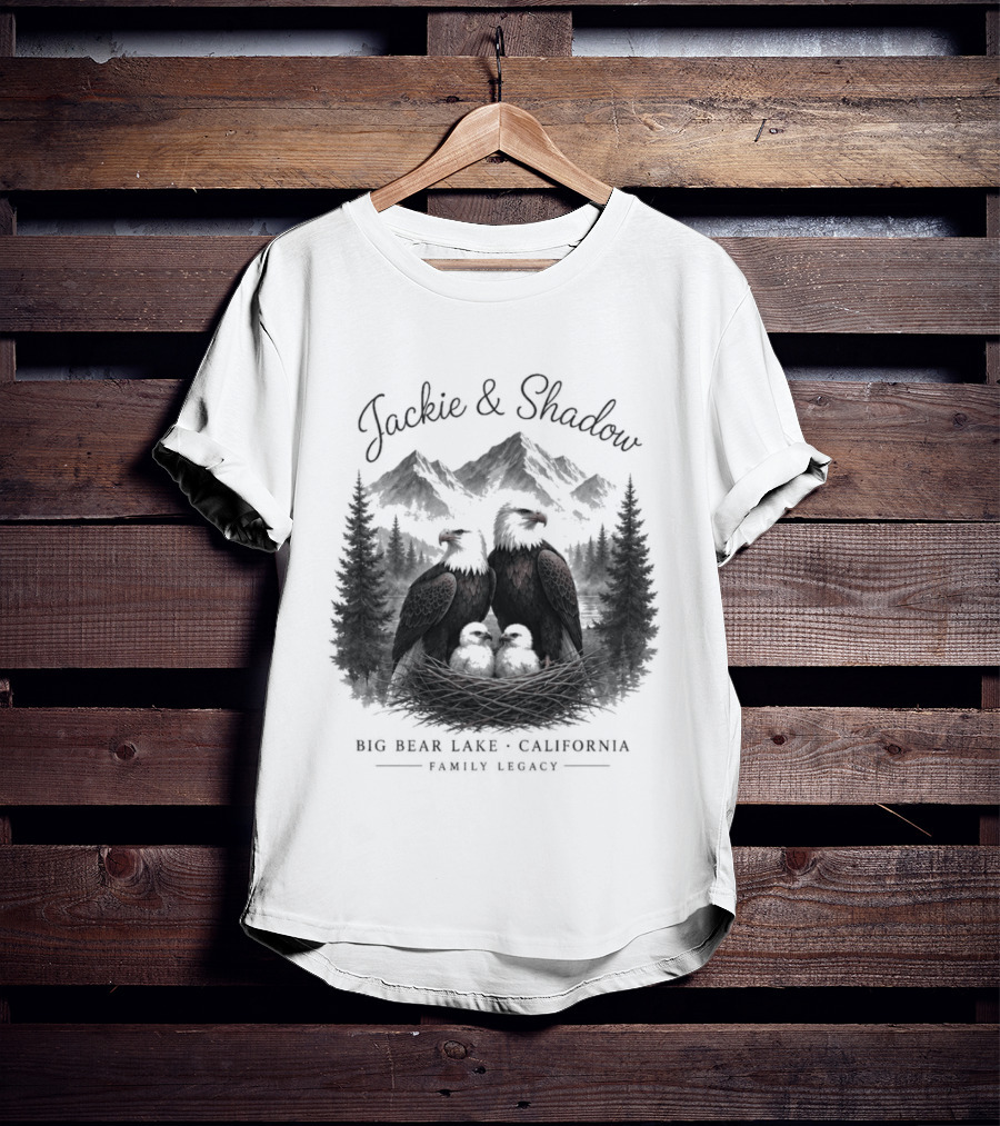 Jackie And Shadow Bald Eagles Big Bear Lake California Family Legacy T-Shirt
