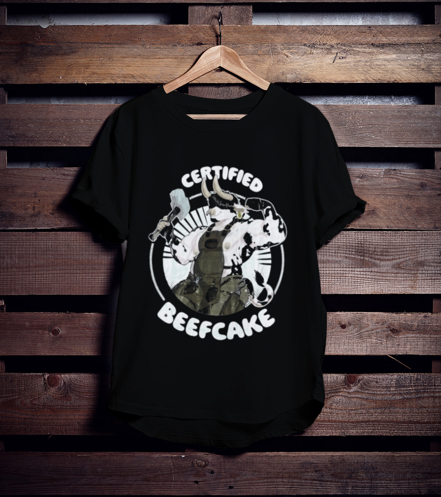 Certified Beefcake Muscular Bull Blacksmith T-Shirt