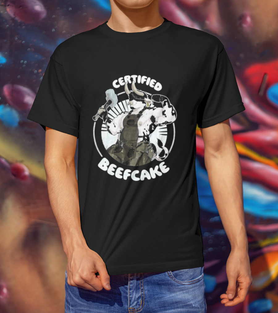 Certified Beefcake Muscular Bull Blacksmith T-Shirt