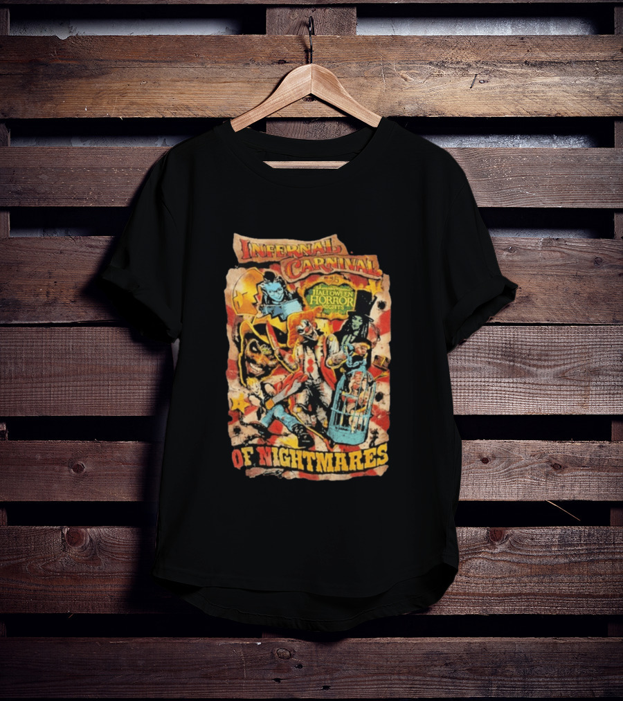 Infernal Carnival Halloween Horror Nights Of Nightmares 2026 T-Shirt