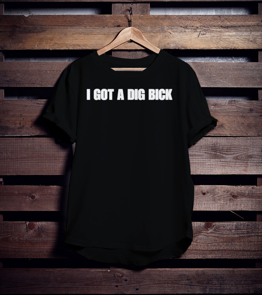 I Got A Dig Bick Funny Optical Illusion Text Optical Trick T-Shirt