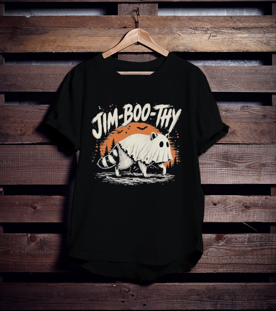 Jim Boo Thy Halloween Raccoon Ghost Costume T-Shirt