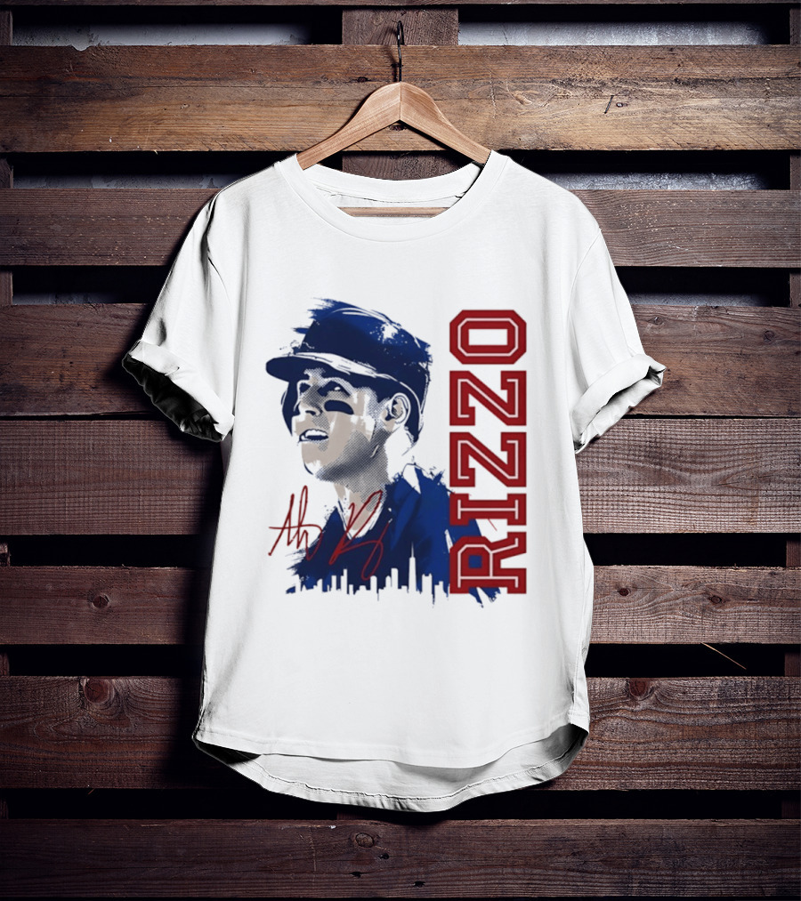 Anthony Rizzo Cubs Splatter Illustration Rizzo T-Shirt