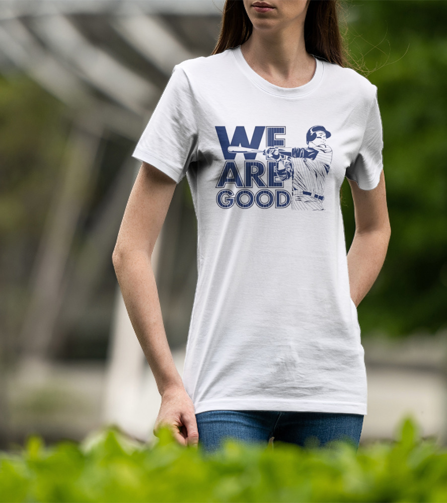 We Are Good Anthony Rizzo Chicago Cubs Slugger Swing T-Shirt