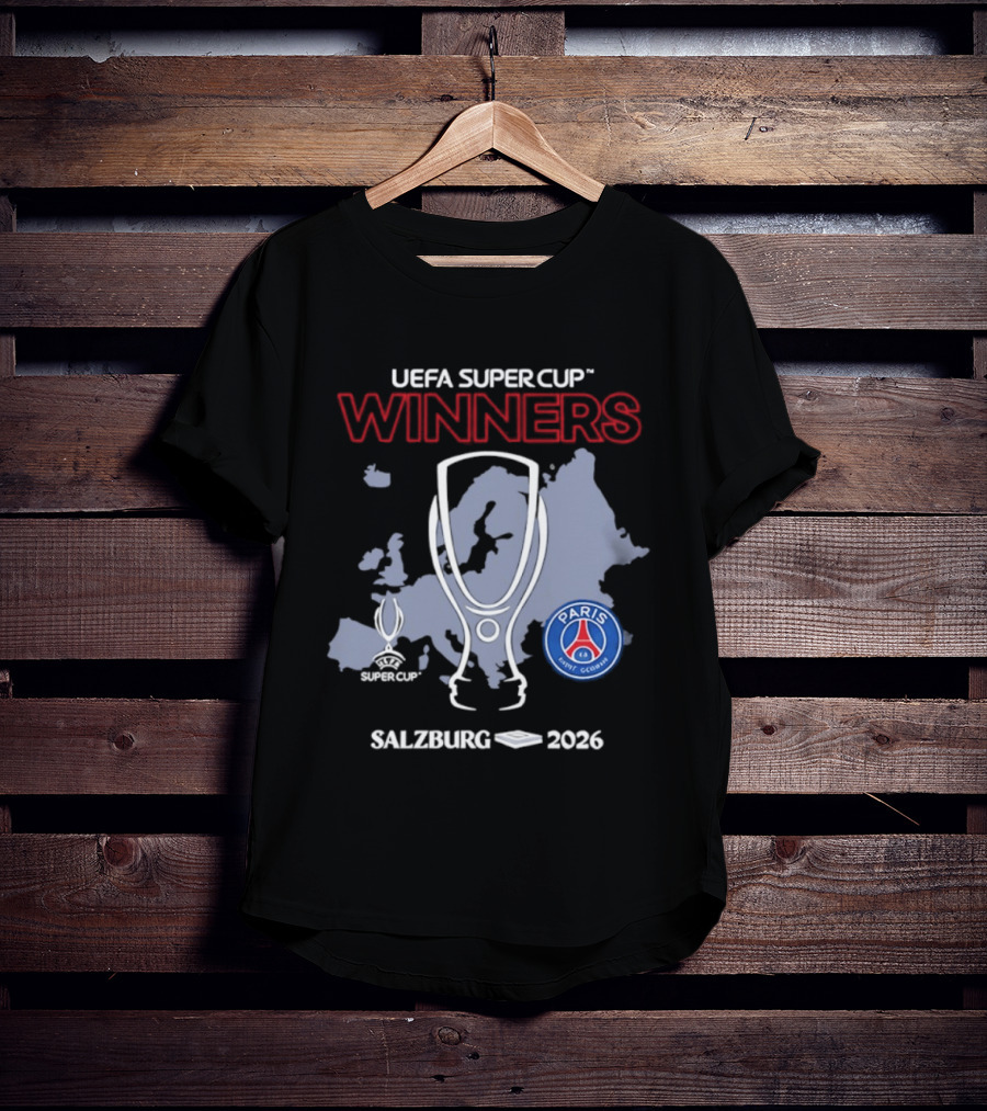 UEFA Super Cup Winners Paris Saint Germain Salzburg 2026 T-Shirt