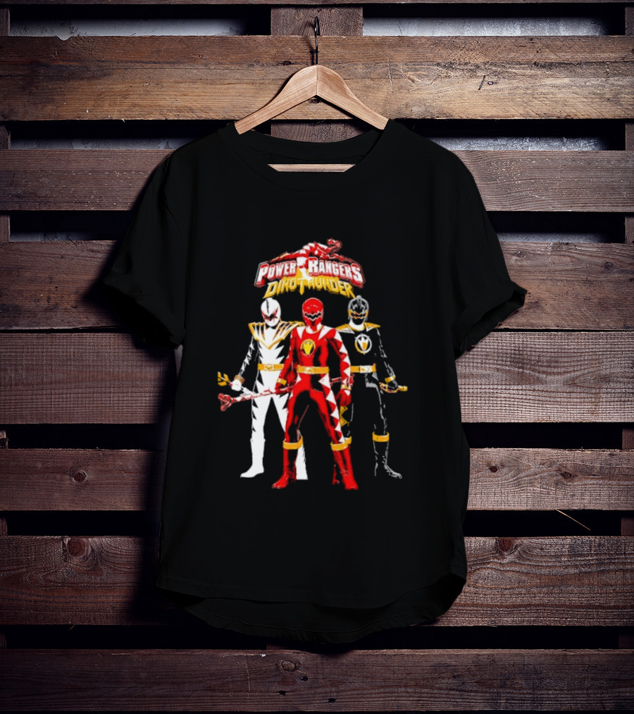 Power Rangers Dino Thunder Red Ranger Team Trio Power Stance T-Shirt