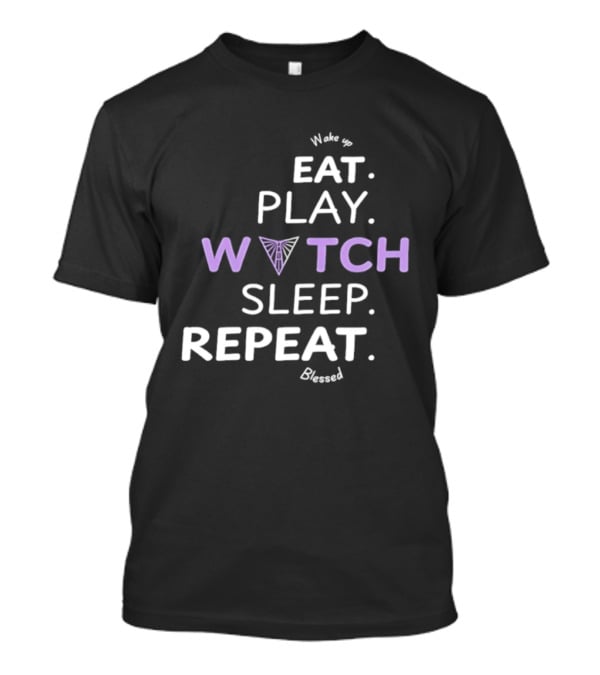 Wake Up Eat Play Sleep Repeat Blessed Golden State Valkyries T-Shirt