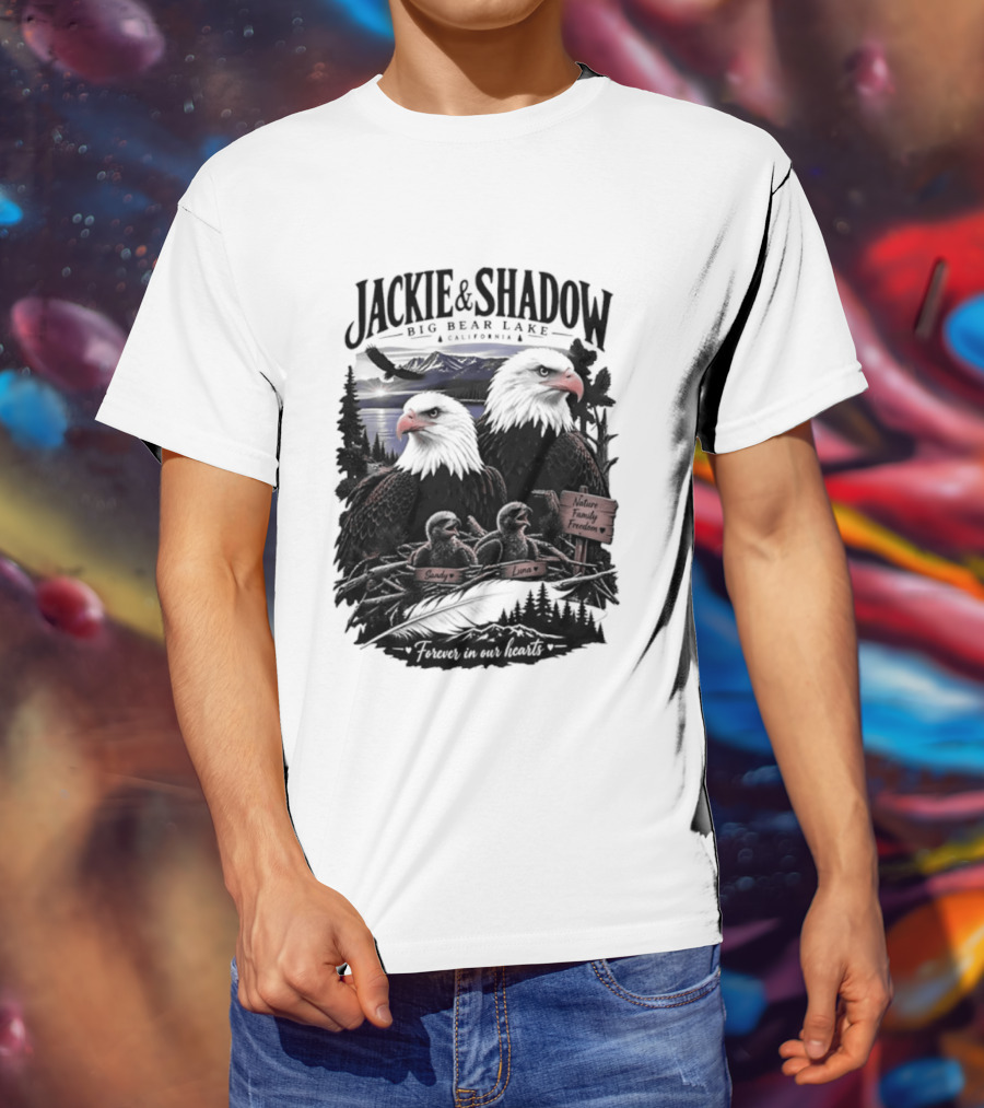 Jackie And Shadow Big Bear Lake California Nature Family Forever In Our Hearts T-Shirt