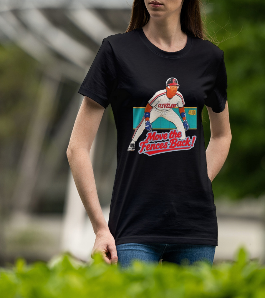 Move The Fences Back Cleveland Indians Alex Cole 400 T-Shirt
